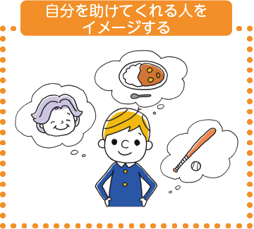 自分を助けてくれる人をイメージする
